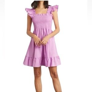 Hill House Home Elizabeth Nap Dress Lilac Short Mini Cottegecore Smocked